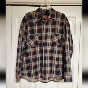 Graffiti Mens Egyptian Cotton Plaid Flannel. Mens Size XL